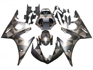 Compra Carenados Moto Yamaha YZF R6 2003-2004 - Gris Negro Mate Geométrico