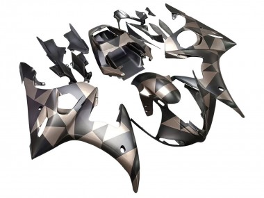 Compra Carenados Moto Yamaha YZF R6S 2006-2009 - Gris Negro Mate Geométrico