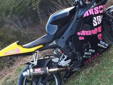 Compra Carenados Moto Yamaha YZF R6S 2006-2009 - Amarillo Rosa Negro Brillante Rossi Repsol 46