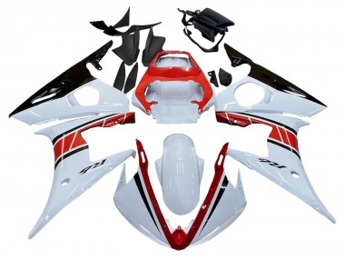 Compra Carenados Moto Yamaha YZF R6 2003-2004 - Blanco Rojo Negro Brillante
