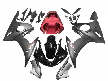 Compra Carenados Moto Yamaha YZF R6 2003-2004 - Rojo Negro Brillante Negro Mate