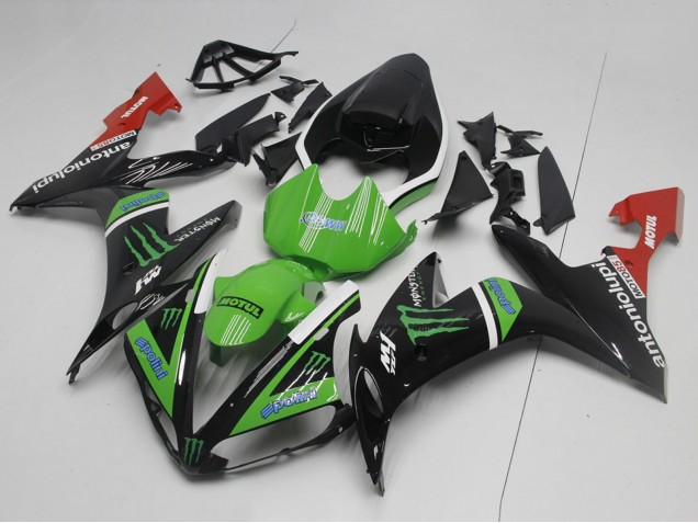 Compra Carenados Moto Yamaha YZF R1 2004-2006 - Negro Brillante Blanco Rojo Verde Monstruo