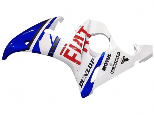 Compra Carenados Moto Yamaha YZF 600 R6 2005 - Blanco Azul Dunlop Fiat Motul