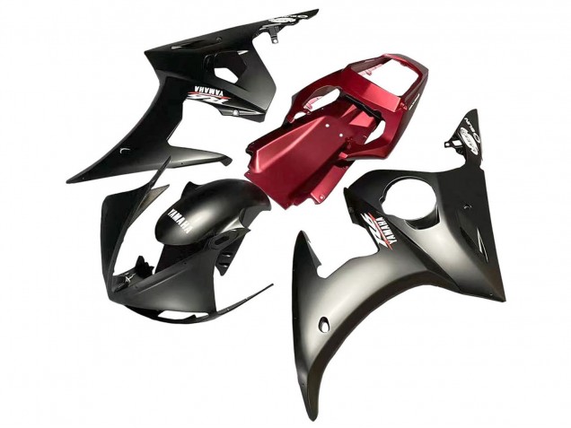 Compra Carenado Moto Yamaha YZF 600 R6 2005 - Negro Mate Rojo