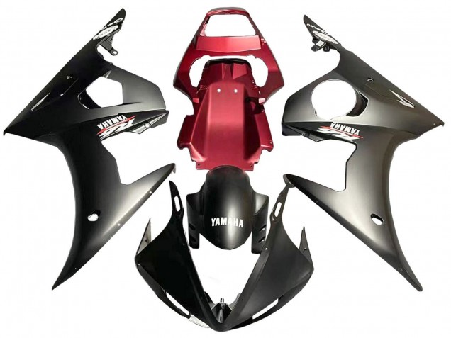 Compra Carenado Moto Yamaha YZF 600 R6 2005 - Negro Mate Rojo