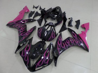 Compra Carenados Moto Yamaha YZF R1 2004-2006 - Negro Brillante Rosa Llama