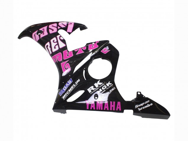 Compra Carenados Moto Yamaha YZF 600 R6 2005 - Negro Rosa Amarillo Repsol 46