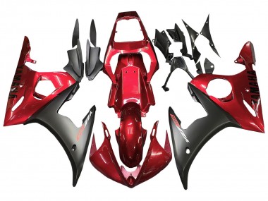 Compra Carenado Moto Yamaha YZF 600 R6 2005 - Rojo Negro Mate