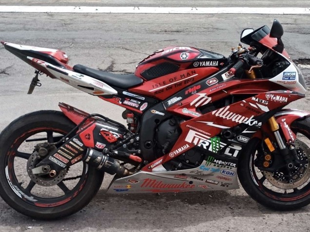 Compra Carenados Moto Yamaha YZF 600 R6 2006-2007 - Blanco Rojo Negro Verde Monstruo Milwaukee
