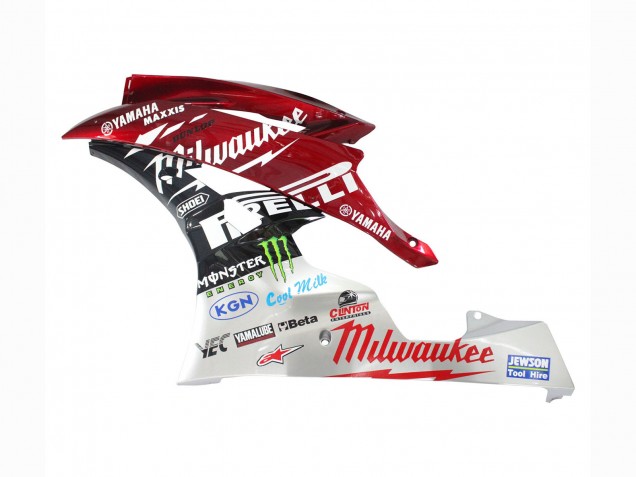 Compra Carenados Moto Yamaha YZF 600 R6 2006-2007 - Blanco Rojo Negro Verde Monstruo Milwaukee