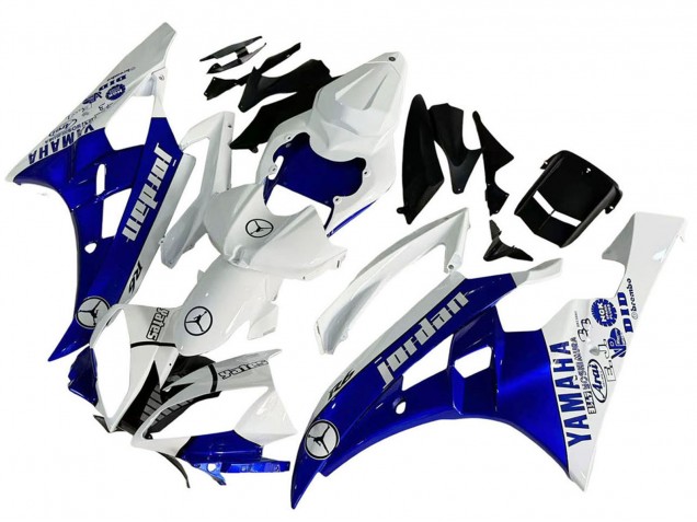 Compra Carenados Moto Yamaha YZF 600 R6 2006-2007 - Blanco Azul Jordan