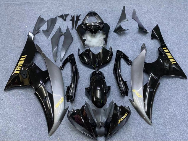 Compra Carenados Moto Yamaha YZF 600 R6 2006-2007 - Plata Negro Brillante Oro Calcomanías