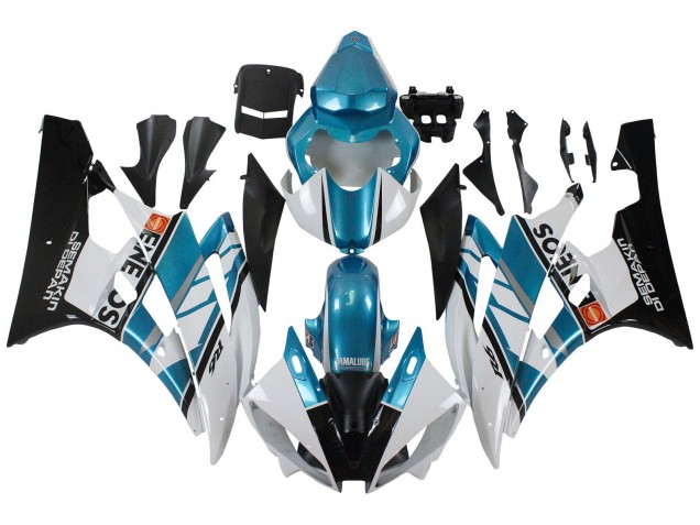 Compra Carenados Moto Yamaha YZF 600 R6 2006-2007 - Blanco Azul Negro Semakin Didepan ENEOS