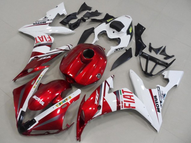 Compra Carenados Moto Yamaha YZF R1 2004-2006 - Blanco Rojo Fiat Motul