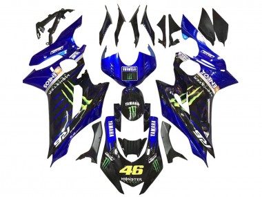 Compra Carenados Moto Yamaha YZF 600 R6 2017-2023 - Azul Negro Brillante Verde Monstruo ENEOS Yamalube