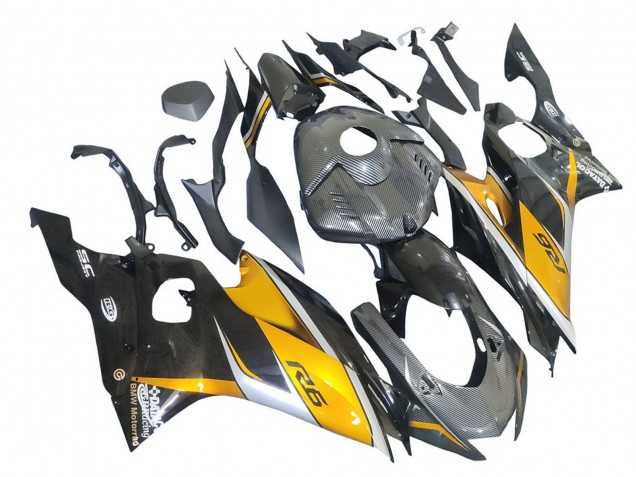 Compra Carenados Moto Yamaha YZF 600 R6 2017-2023 - Oro Negro FibraCarbono