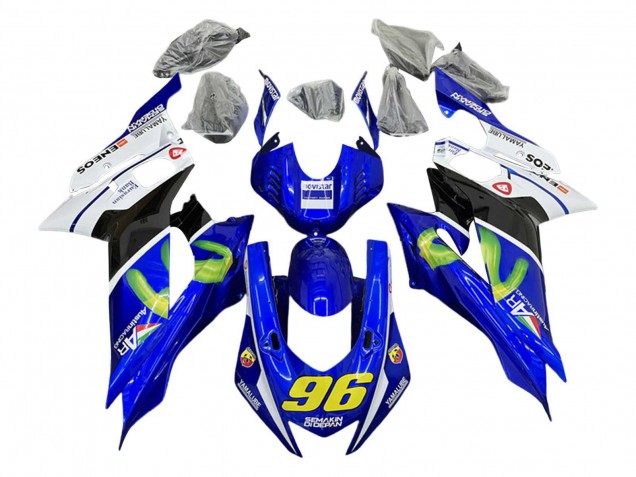 Compra Carenados Moto Yamaha YZF 600 R6 2017-2023 - Blanco Azul Negro Verde MoviStar Semakin Didepan