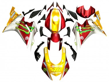 Compra Carenados Moto Yamaha YZF 600 R6 2017-2023 - Oro Rojo Verde Monstruo