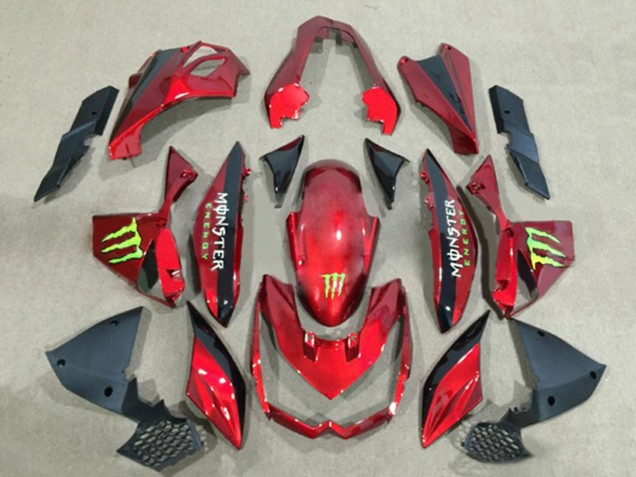 Compra Carenados Moto Kawasaki Z1000 2010-2013 - Rojo Negro Brillante Verde Monstruo