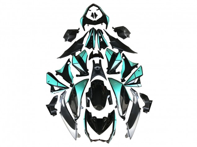 Compra Carenados Moto Kawasaki Z1000 2014-2019 - Azul Claro Negro Brillante Plata