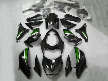 Compra Carenados Moto Kawasaki Z800 2013-2018 - Negro Brillante Verde Plata