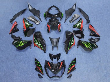 Compra Carenados Moto Kawasaki Z800 2013-2018 - Negro Rojo Verde