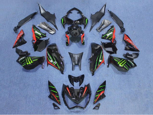Compra Carenados Moto Kawasaki Z800 2013-2018 - Negro Rojo Verde