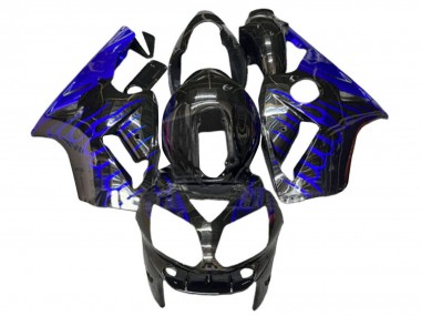 Compra Carenados Moto Kawasaki ZX12R 2000-2001 - Negro Brillante Azul Llama