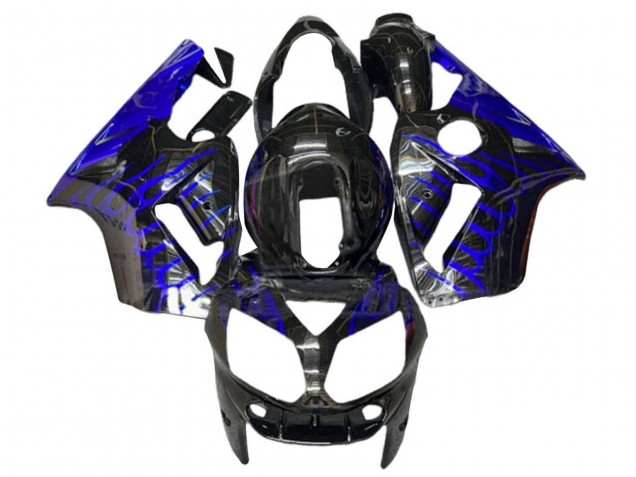 Compra Carenados Moto Kawasaki ZX12R 2000-2001 - Negro Brillante Azul Llama