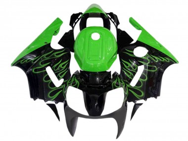 Compra Carenados Moto Kawasaki ZX12R  2000-2001 - Negro Brillante Verde Llama