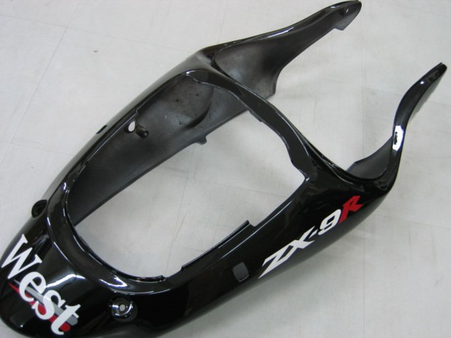 Compra Carenados Moto Kawasaki ZX9R 2000-2001 - Negro Brillante Blanco West