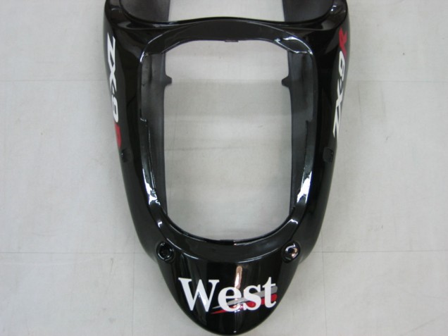 Compra Carenados Moto Kawasaki ZX9R 2000-2001 - Negro Brillante Blanco West