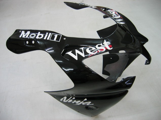 Compra Carenados Moto Kawasaki ZX9R 2000-2001 - Negro Brillante Blanco West