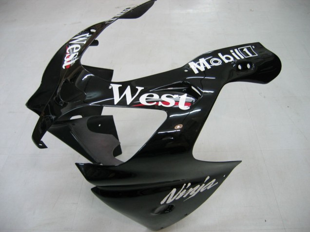 Compra Carenados Moto Kawasaki ZX9R 2000-2001 - Negro Brillante Blanco West