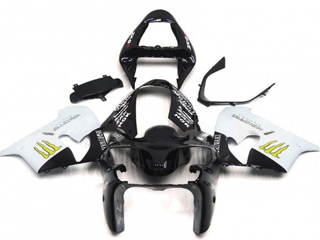 Compra Carenados Moto Kawasaki ZX9R 2002-2003 - Blanco Negro Brillante Amarillo Monstruo