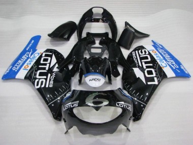 Compra Carenados Moto Aprilia RS250 1995-1997 - Negro Brillante Blanco Azul Lotus