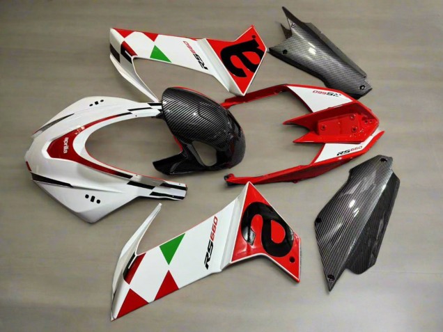 Compra Carenados Moto Aprilia RS660 2020-2024 - Blanco Rojo Negro FibraCarbono Verde