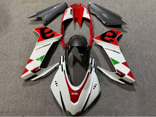 Compra Carenados Moto Aprilia RS660 2020-2024 - Blanco Rojo Negro FibraCarbono Verde
