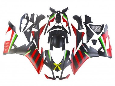 Compra Carenados Moto Aprilia RSV4 1000 2009-2015 - Negro Mate Rojo Verde Raya