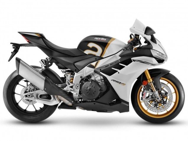 Compra Carenados Moto Aprilia RSV4 1100 2021-2024 - Blanco Mate Negro Oro