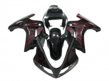 Compra Carenados Moto Suzuki SV650 2003-2013 - Negro Brillante Rojo Llama