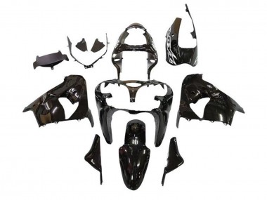 Compra Carenados Moto Kawasaki ZX9R 2000-2001 - Negro Brillante Blanco Calcomanía