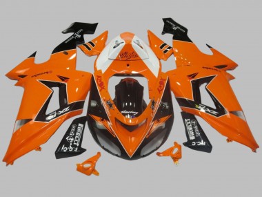 Compra Carenado Moto Kawasaki ZX10R 2006-2007 - Naranja Blanco Negro Carrera Elf