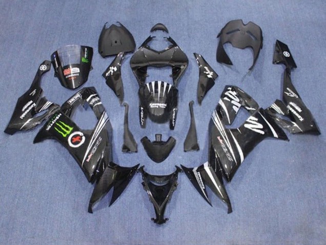 Compra Carenados Moto Kawasaki ZX10R 2008-2010 - Negro Blanco Verde Monstruo