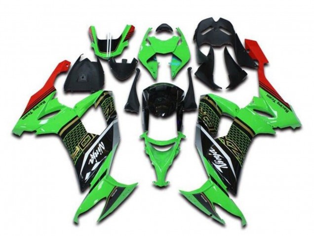 Compra Carenados Moto Kawasaki ZX10R 2008-2010 - Verde Negro Rojo Blanco Honeycomb