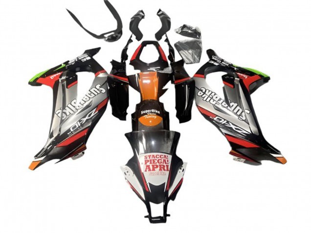 Compra Carenados Moto Kawasaki ZX10R 2016-2020 - Plata Negro Rojo Naranja Superbike