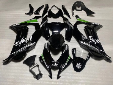 Compra Carenados Moto Kawasaki ZX10R 2016-2020 - Negro Brillante Blanco Verde Raya Nieve