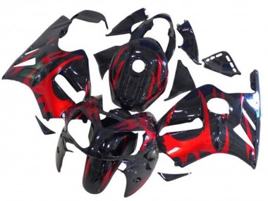 Compra Carenados Moto Kawasaki ZX12R 2002-2006 - Negro Brillante Rojo Tribal
