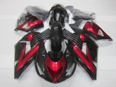 Compra Carenados Moto Kawasaki ZX14R ZZR1400 2006-2011 - Rojo Caramelo Negro Brillante