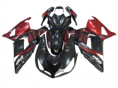 Compra Carenados Moto Kawasaki ZX14R ZZR1400 2006-2011 - Rojo Negro Brillante Blanco Calcomanía